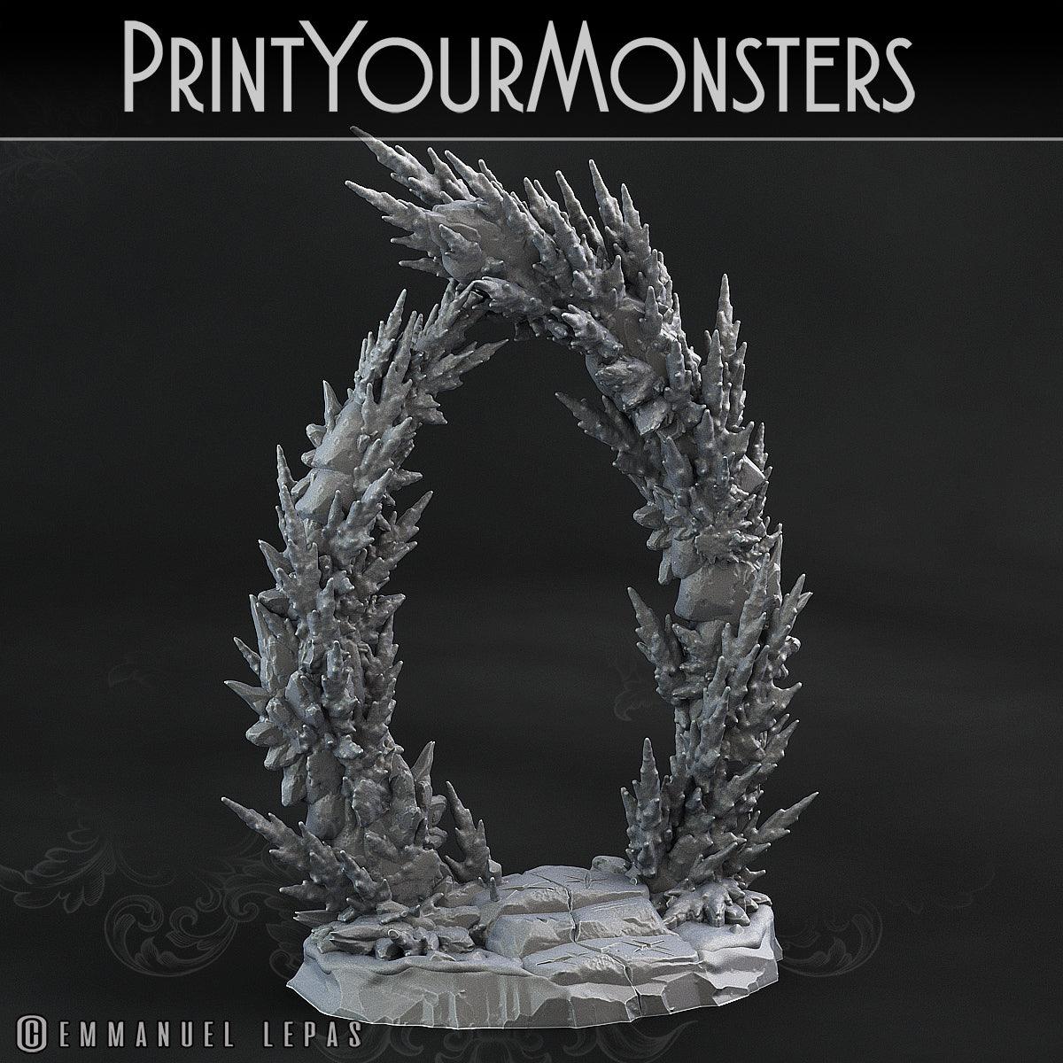 3D Printed Print Your Monsters Ice Portal The Wrath of Gloomrime Monsters Part I Set 28mm - 32mm D&D Wargaming - 3D Printing Boss 