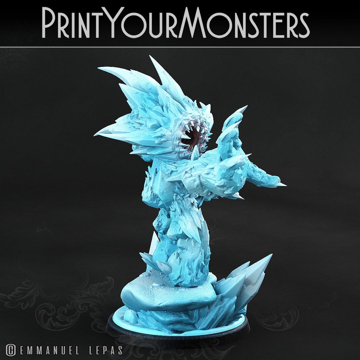 3D Printed Print Your Monsters Iceheart Lamproid The Wrath of Gloomrime Monsters Part II Set 28mm - 32mm D&D Wargaming - 3D Printing Boss 