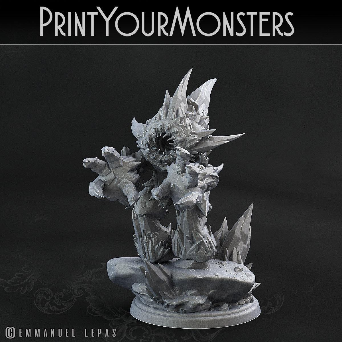 3D Printed Print Your Monsters Iceheart Lamproid The Wrath of Gloomrime Monsters Part II Set 28mm - 32mm D&D Wargaming - 3D Printing Boss 