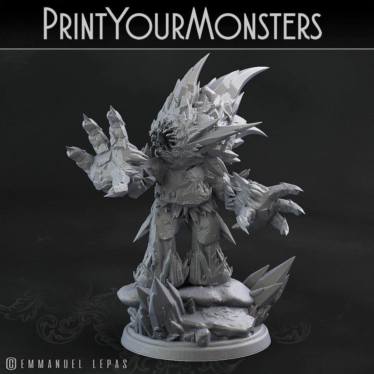 3D Printed Print Your Monsters Iceheart Lamproid The Wrath of Gloomrime Monsters Part II Set 28mm - 32mm D&D Wargaming - 3D Printing Boss 
