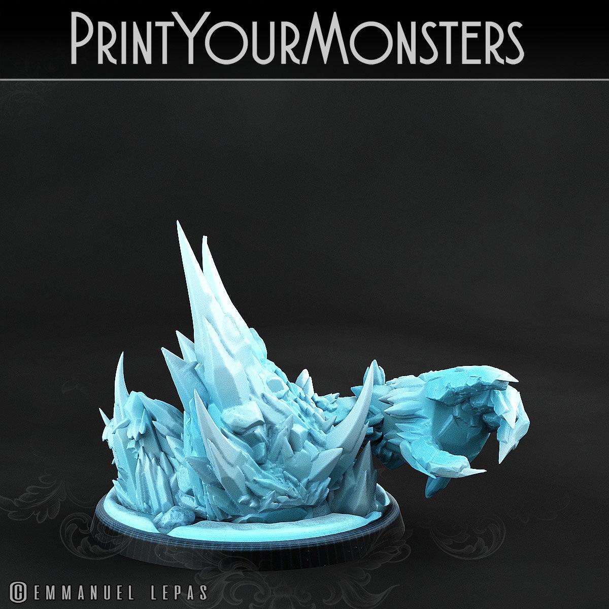 3D Printed Print Your Monsters Iceheart Lamproid The Wrath of Gloomrime Monsters Part II Set 28mm - 32mm D&D Wargaming - 3D Printing Boss 