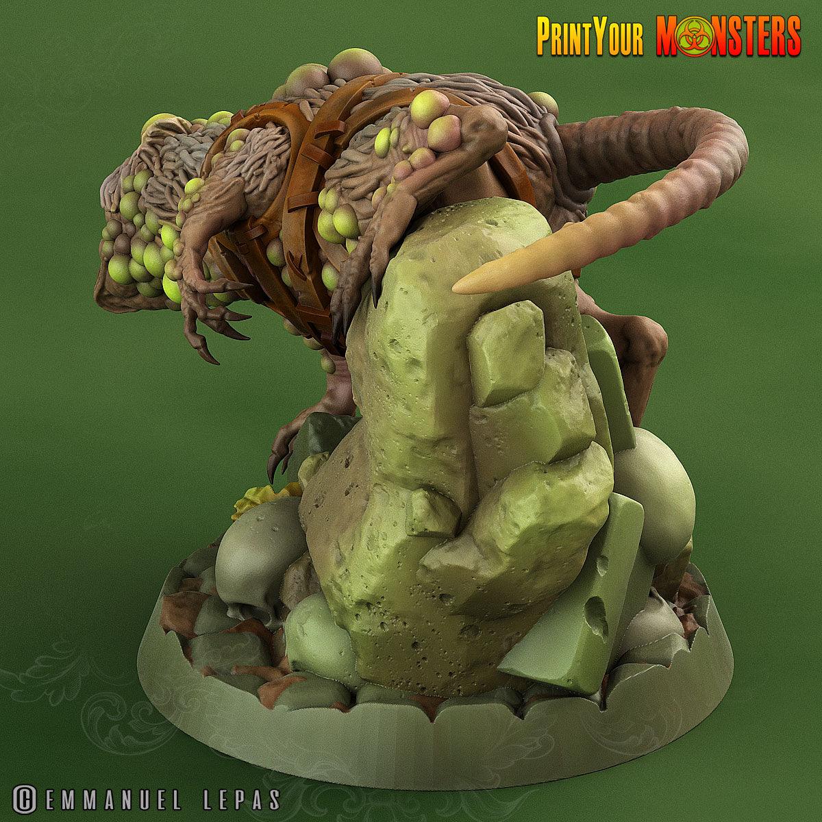 3D Printed Print Your Monsters Mutant Toxic Rat The Toxic Rats Domination Set 28mm - 32mm D&D Wargaming - 3D Printing Boss 