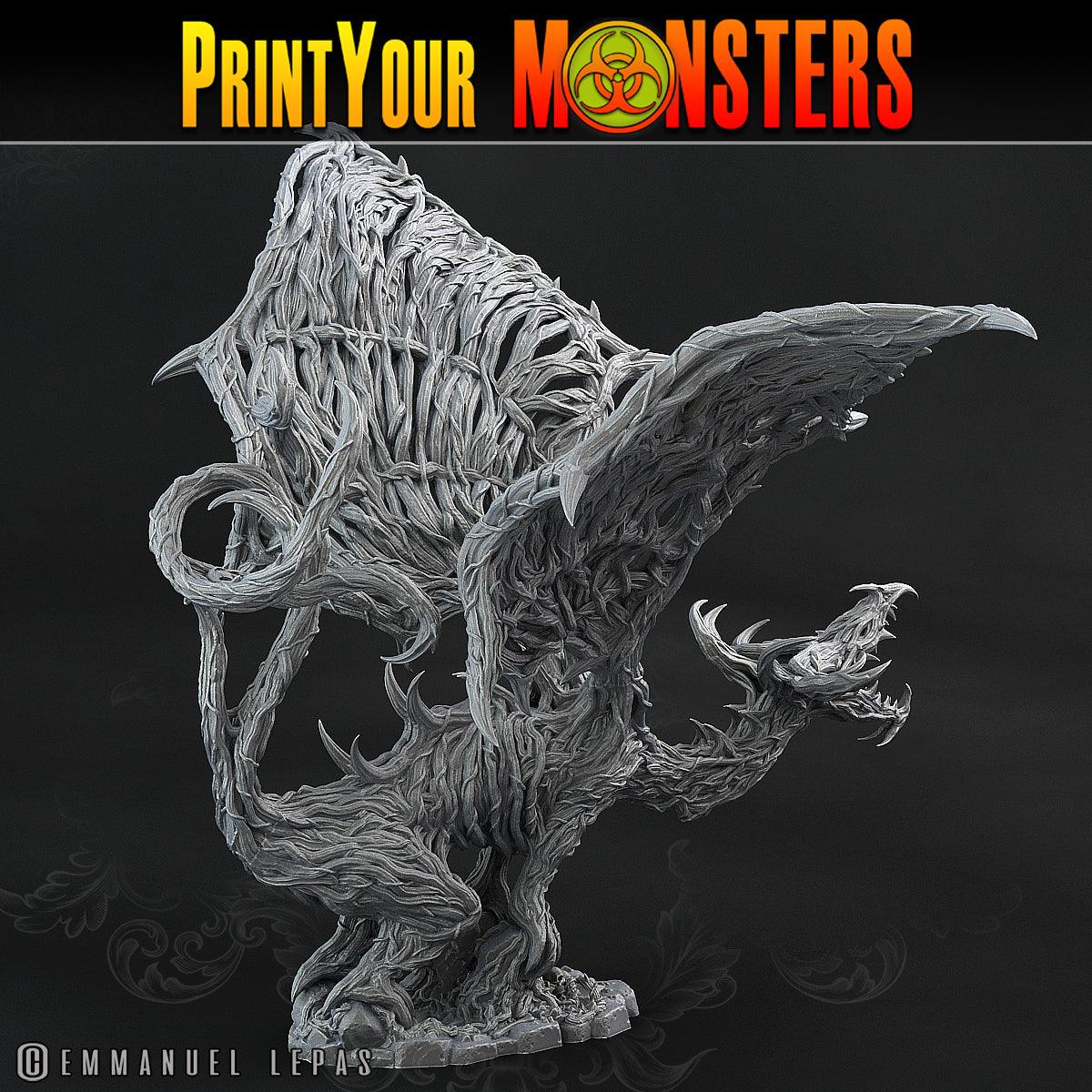 3D Printed Print Your Monsters Nightmare Forest Dragon The Shadowcreep Wood Set 28mm - 32mm D&D Wargaming - 3D Printing Boss 