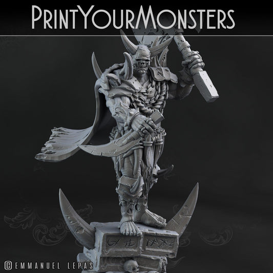 3D Printed Print Your Monsters Orc Champion Desert Orcs Set 28mm - 32mm D&D Wargaming - 3D Printing Boss 