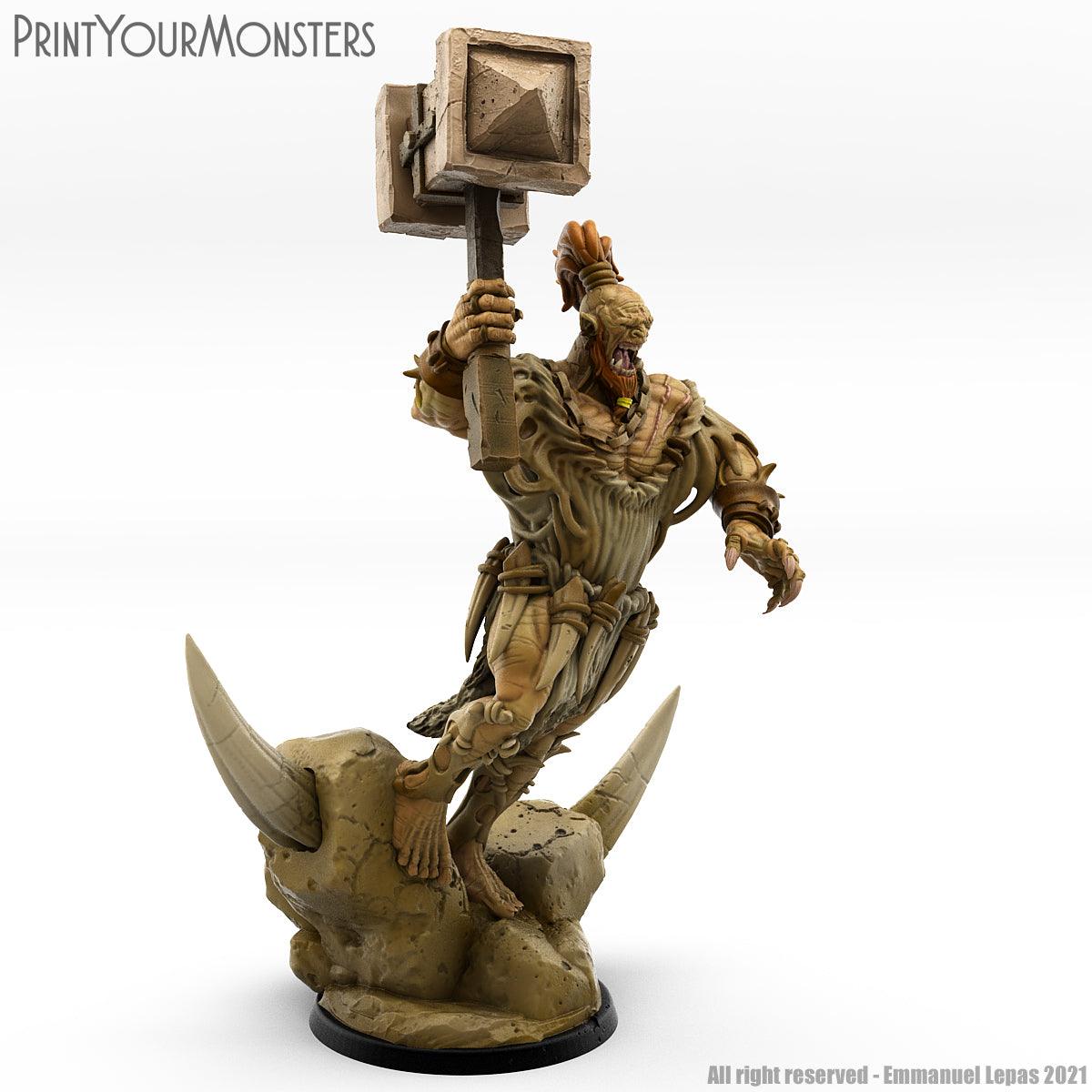 3D Printed Print Your Monsters Orc Warrior 1 Desert Orcs Set 28mm - 32mm D&D Wargaming - 3D Printing Boss 