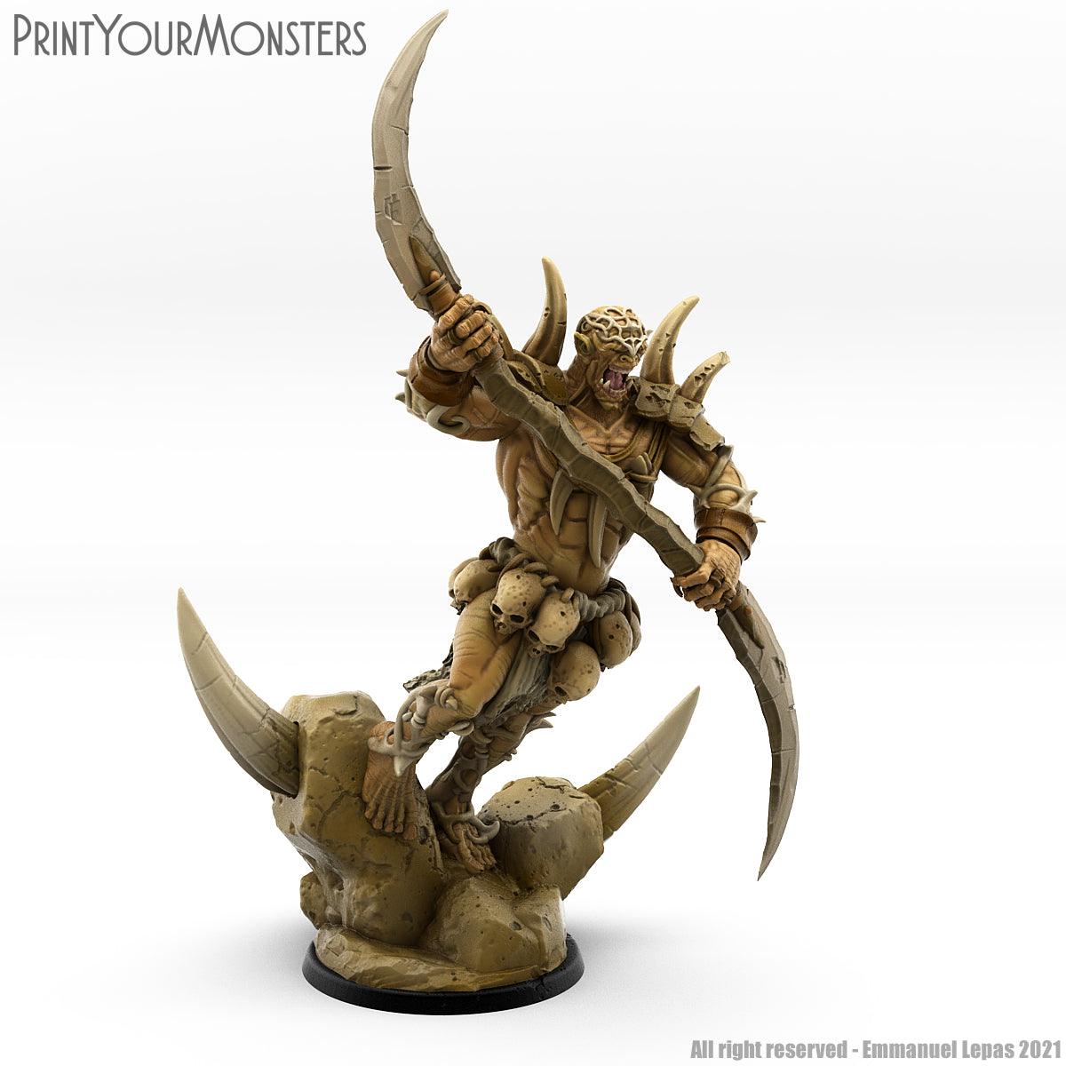 3D Printed Print Your Monsters Orc Warrior 2 Desert Orcs Set 28mm - 32mm D&D Wargaming - 3D Printing Boss 