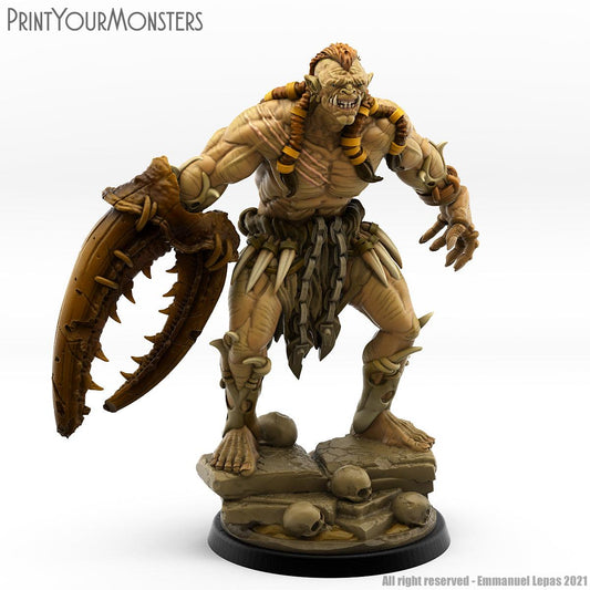 3D Printed Print Your Monsters Orc Warrior 3 Desert Orcs Set 28mm - 32mm D&D Wargaming - 3D Printing Boss 