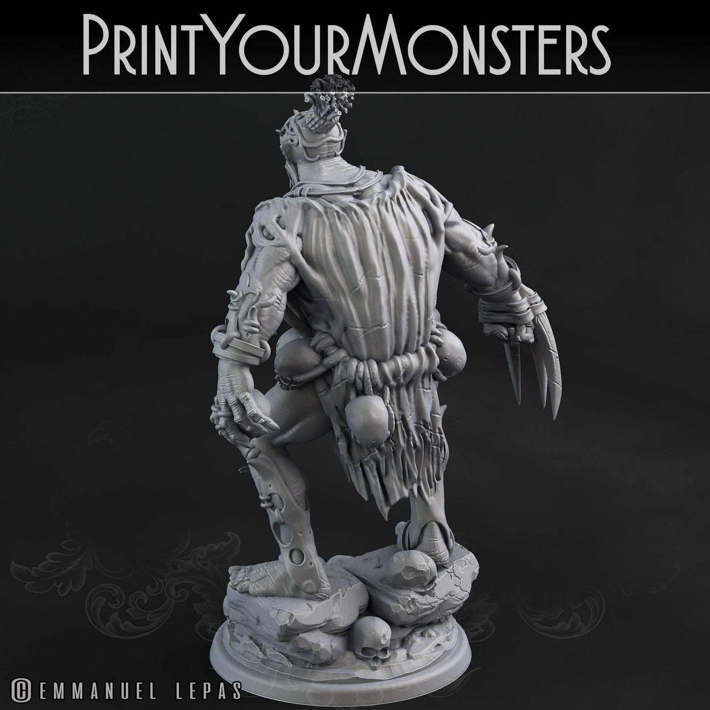 3D Printed Print Your Monsters Orc Warrior 4 Desert Orcs Set 28mm - 32mm D&D Wargaming - 3D Printing Boss 