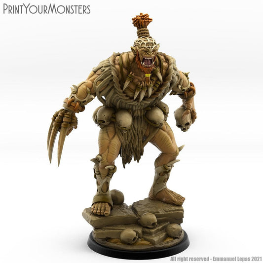 3D Printed Print Your Monsters Orc Warrior 4 Desert Orcs Set 28mm - 32mm D&D Wargaming - 3D Printing Boss 