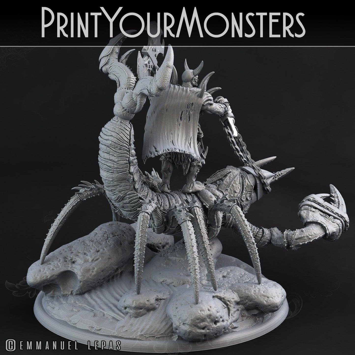 3D Printed Print Your Monsters Piskoramli Desert Orcs Set 28mm - 32mm D&D Wargaming - 3D Printing Boss 