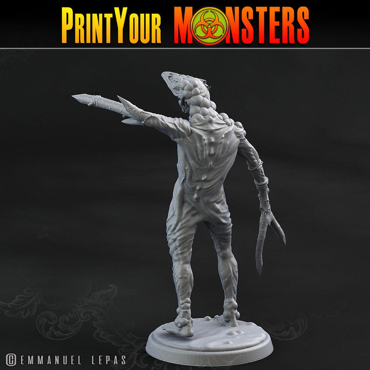 3D Printed Print Your Monsters Plague Men Plague Army Of Spooky Swamp Set 28mm - 32mm D&D Wargaming - 3D Printing Boss 