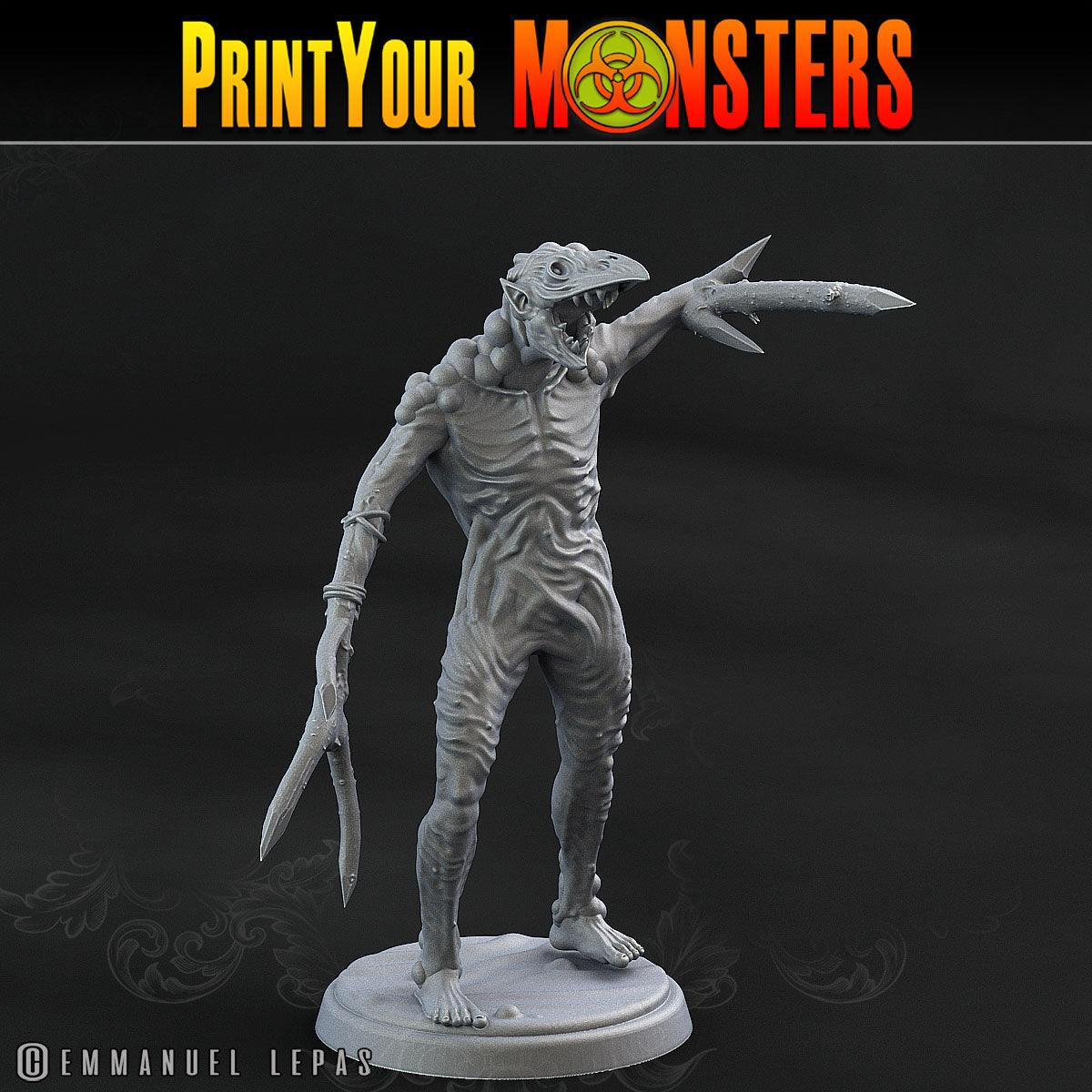 3D Printed Print Your Monsters Plague Men Plague Army Of Spooky Swamp Set 28mm - 32mm D&D Wargaming - 3D Printing Boss 