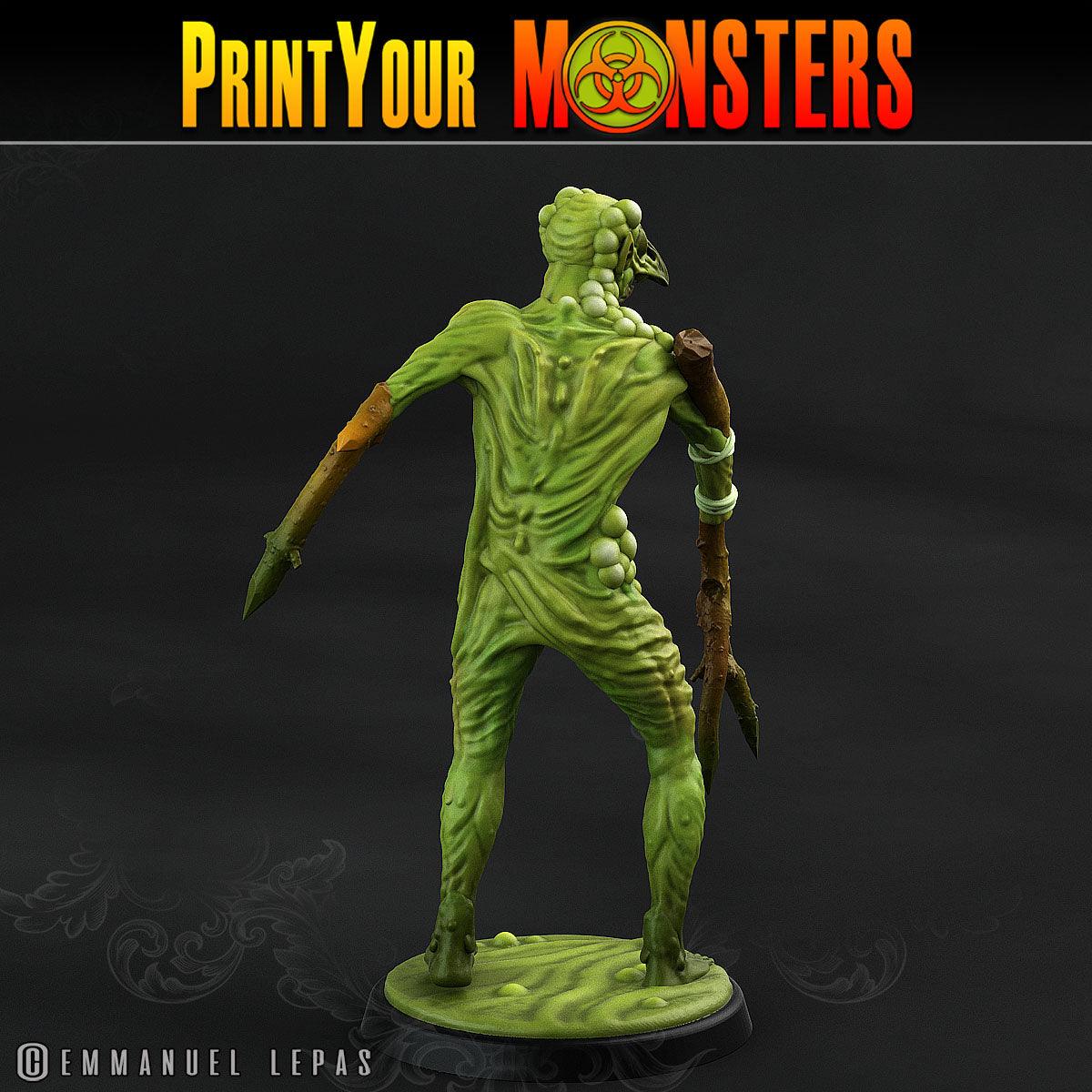 3D Printed Print Your Monsters Plague Men Plague Army Of Spooky Swamp Set 28mm - 32mm D&D Wargaming - 3D Printing Boss 