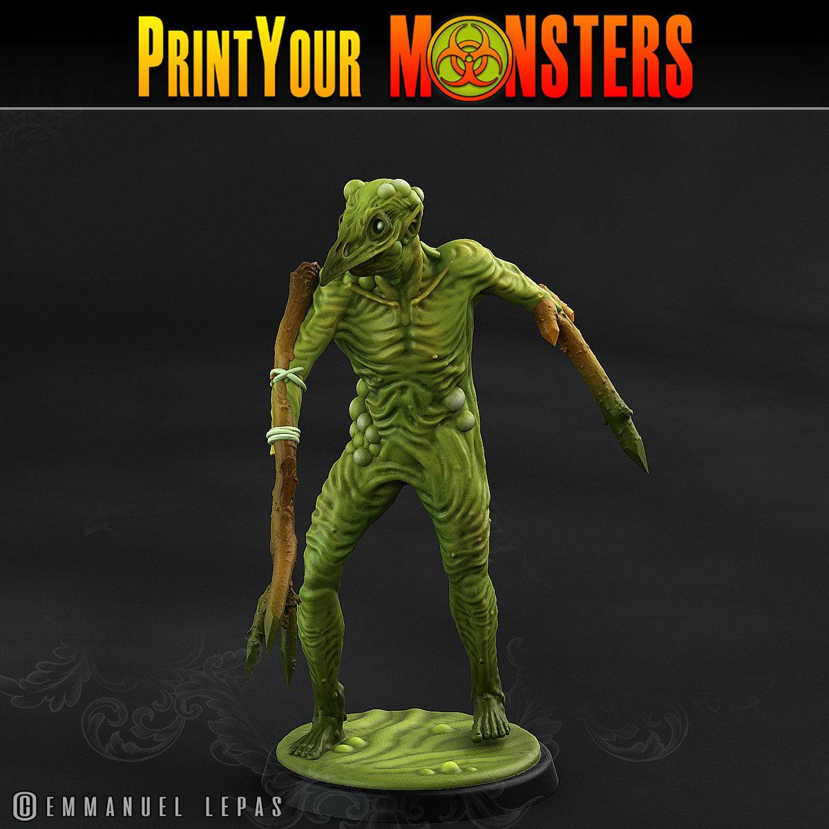 3D Printed Print Your Monsters Plague Men Plague Army Of Spooky Swamp Set 28mm - 32mm D&D Wargaming - 3D Printing Boss 