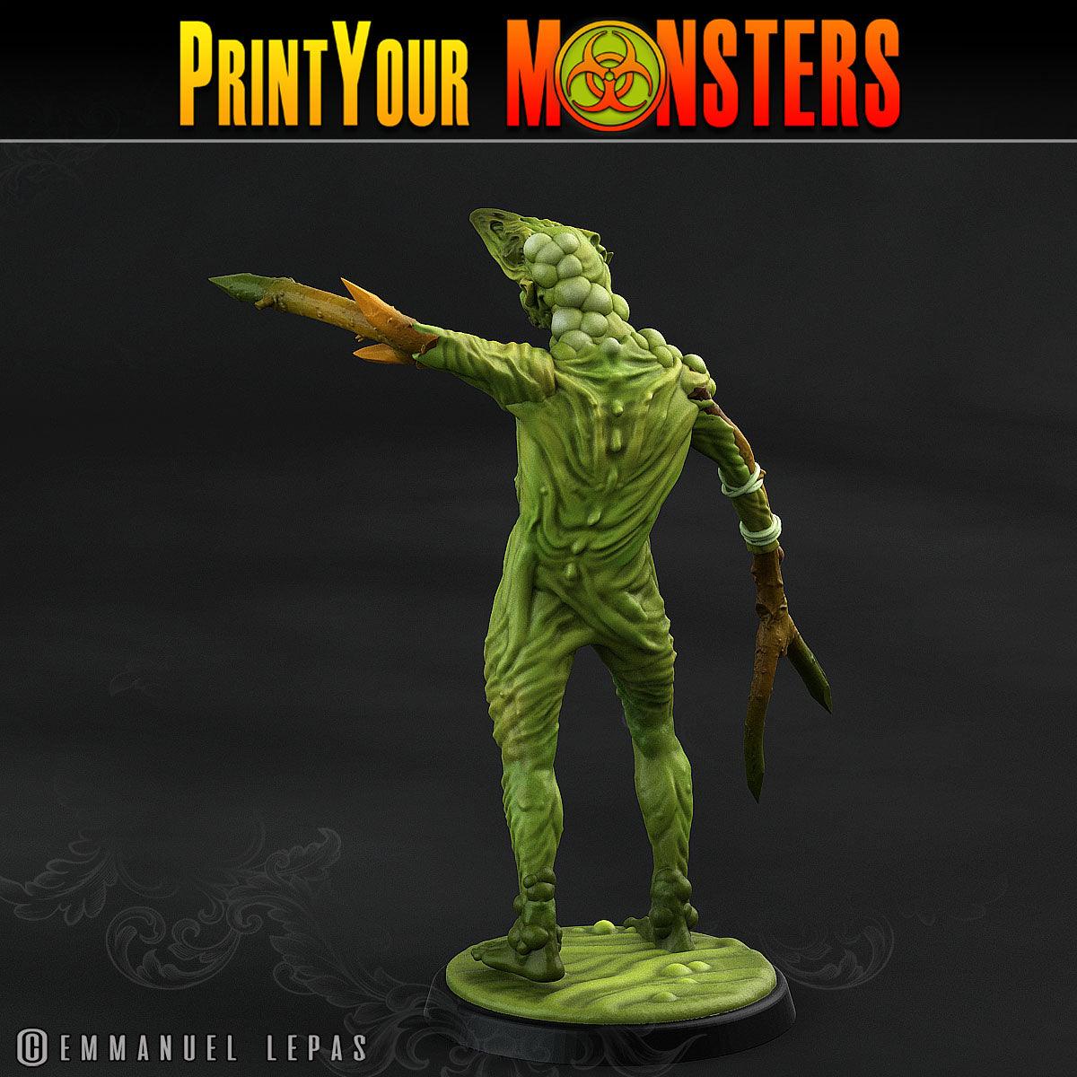 3D Printed Print Your Monsters Plague Men Plague Army Of Spooky Swamp Set 28mm - 32mm D&D Wargaming - 3D Printing Boss 