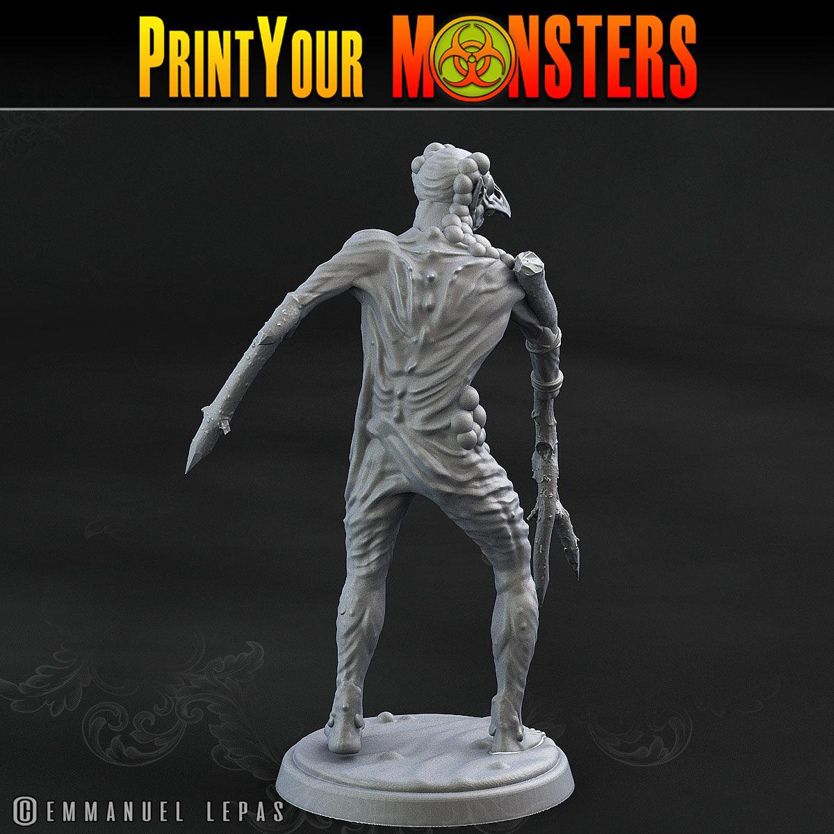 3D Printed Print Your Monsters Plague Men Plague Army Of Spooky Swamp Set 28mm - 32mm D&D Wargaming - 3D Printing Boss 