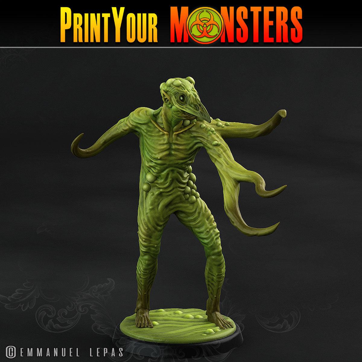 3D Printed Print Your Monsters Plague Men Plague Army Of Spooky Swamp Set 28mm - 32mm D&D Wargaming - 3D Printing Boss 