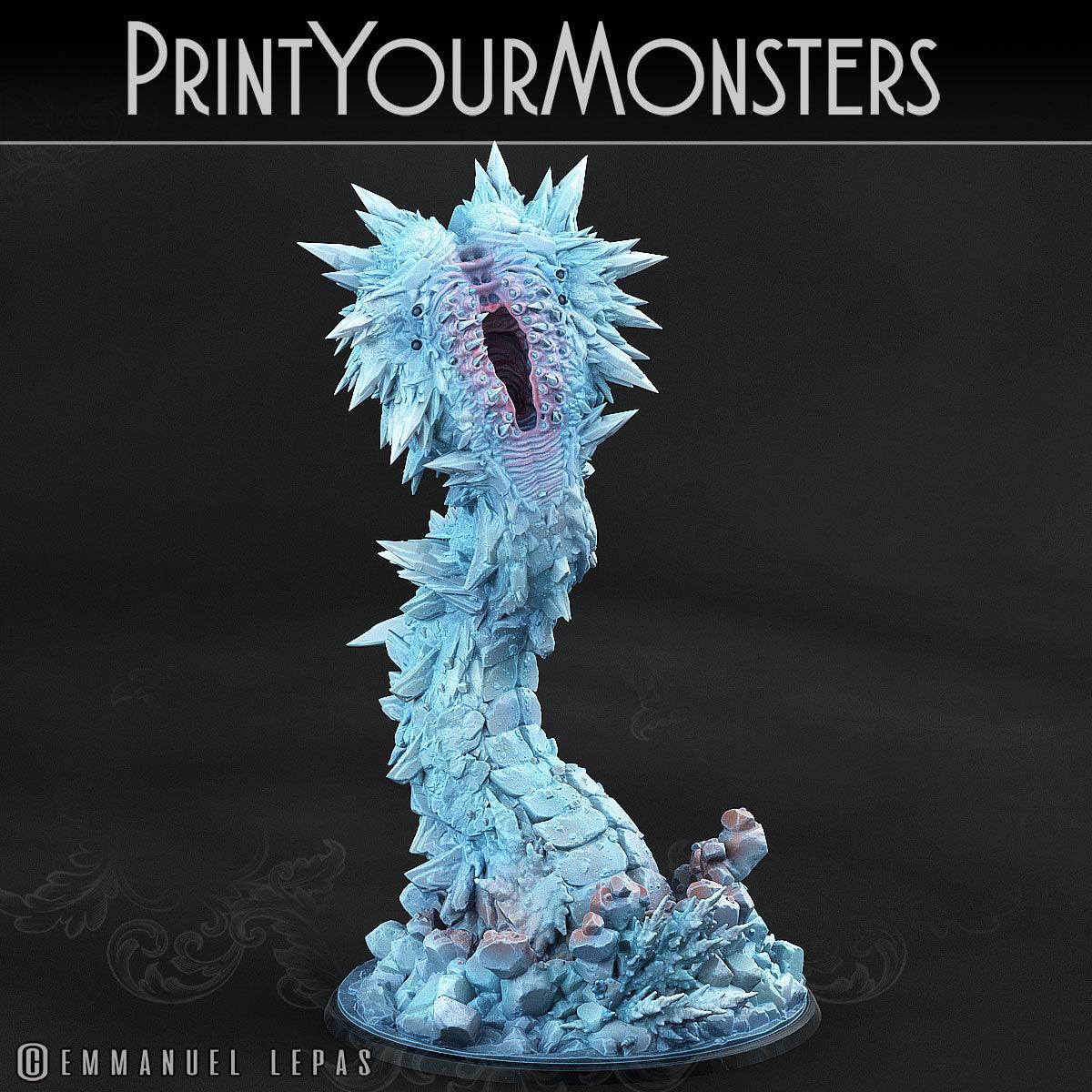 3D Printed Print Your Monsters Rimesquam Worm The Wrath of Gloomrime Monsters Part II Set 28mm - 32mm D&D Wargaming - 3D Printing Boss 