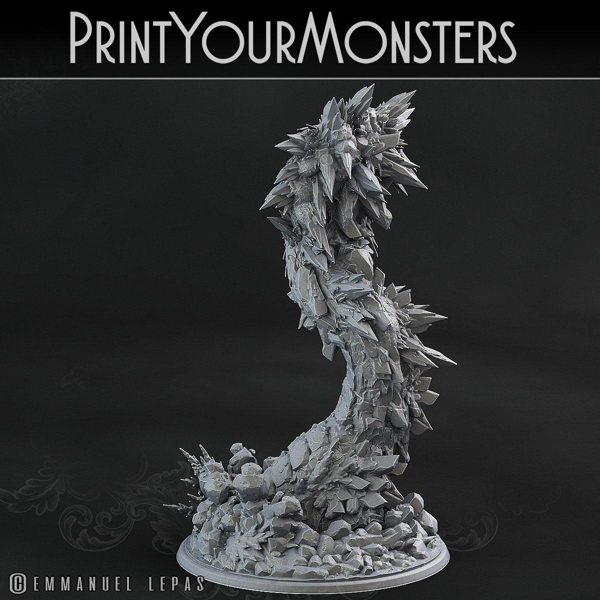 3D Printed Print Your Monsters Rimesquam Worm The Wrath of Gloomrime Monsters Part II Set 28mm - 32mm D&D Wargaming - 3D Printing Boss 