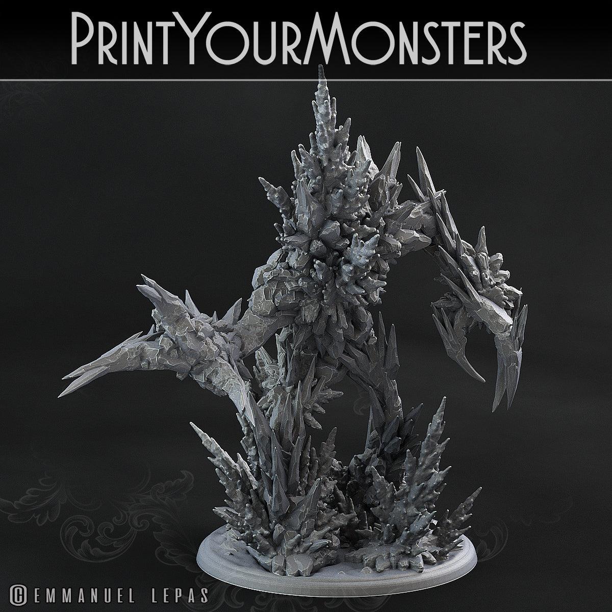 3D Printed Print Your Monsters Rimethorn Golems The Wrath of Gloomrime Monsters Part I Set 28mm - 32mm D&D Wargaming - 3D Printing Boss 