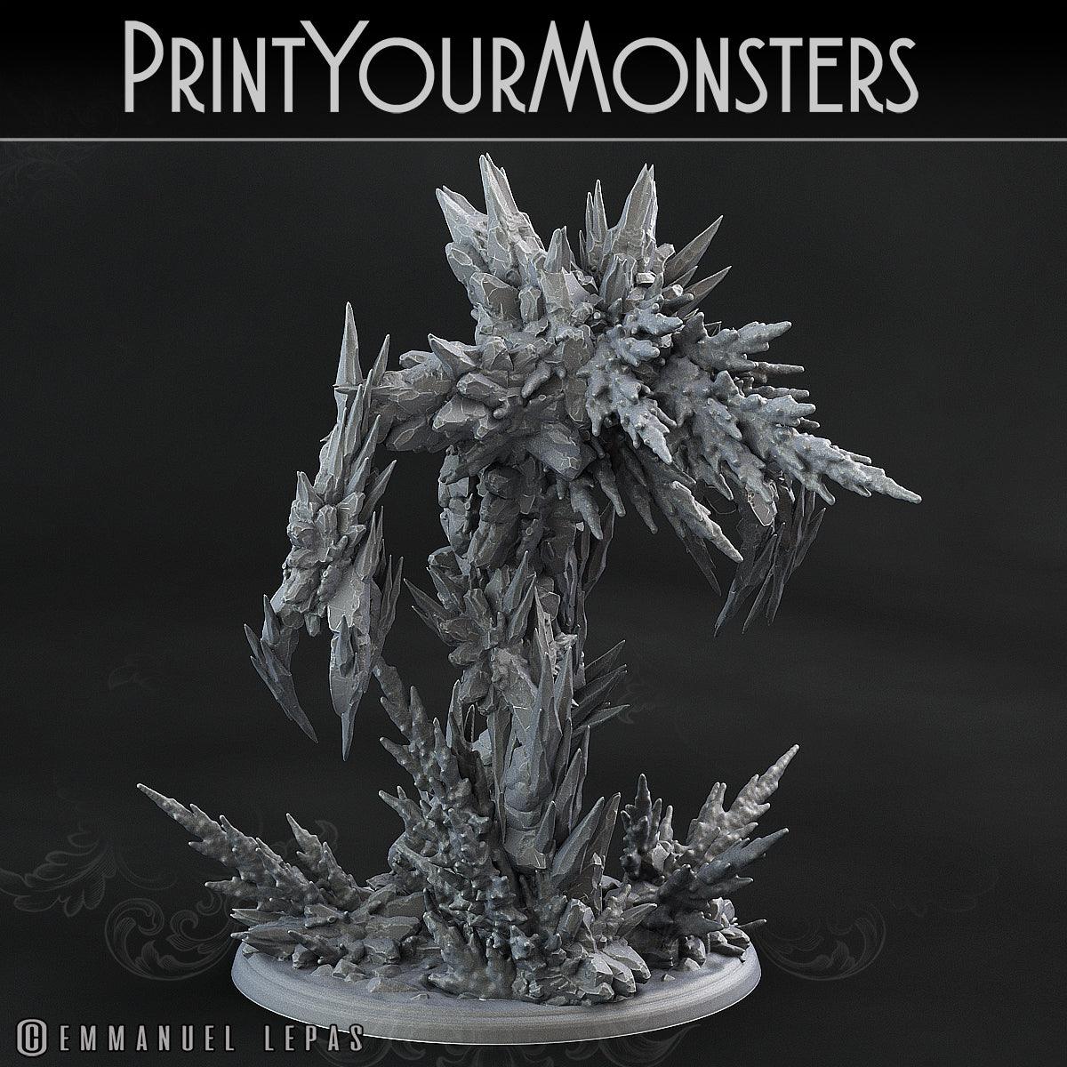 3D Printed Print Your Monsters Rimethorn Golems The Wrath of Gloomrime Monsters Part I Set 28mm - 32mm D&D Wargaming - 3D Printing Boss 