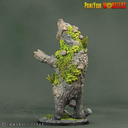 3D Printed Print Your Monsters Rock Bear Rock Monsters From Magic Valley Set 28mm - 32mm D&D Wargaming - 3D Printing Boss 