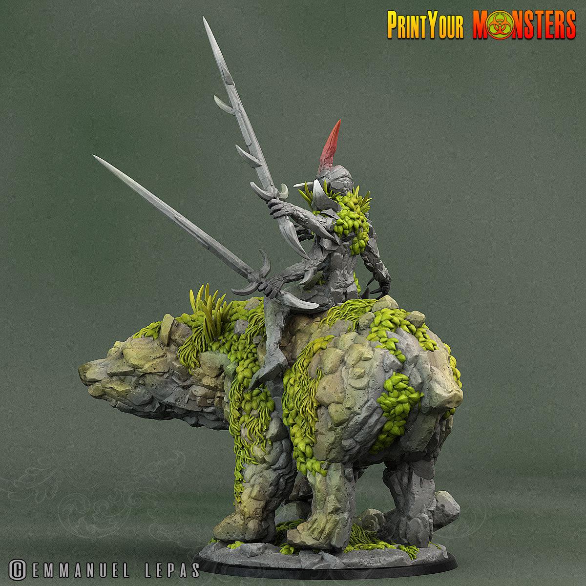 3D Printed Print Your Monsters Rock Champion Rock Monsters From Magic Valley Set 28mm - 32mm D&D Wargaming - 3D Printing Boss 