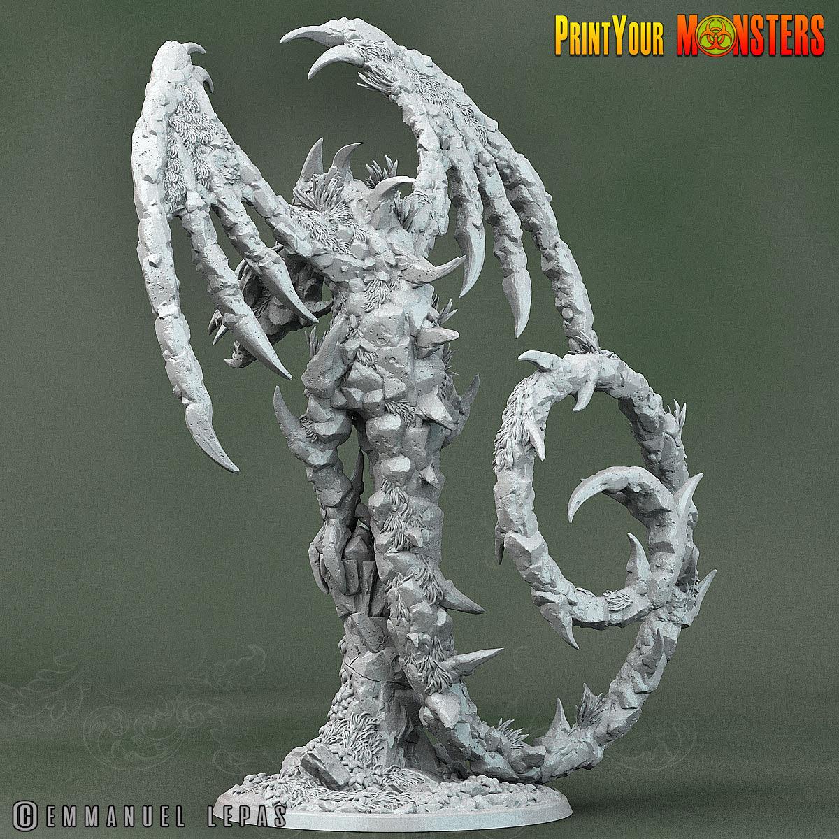 3D Printed Print Your Monsters Rock Dragon Rock Monsters From Magic Valley Set 28mm - 32mm D&D Wargaming - 3D Printing Boss 