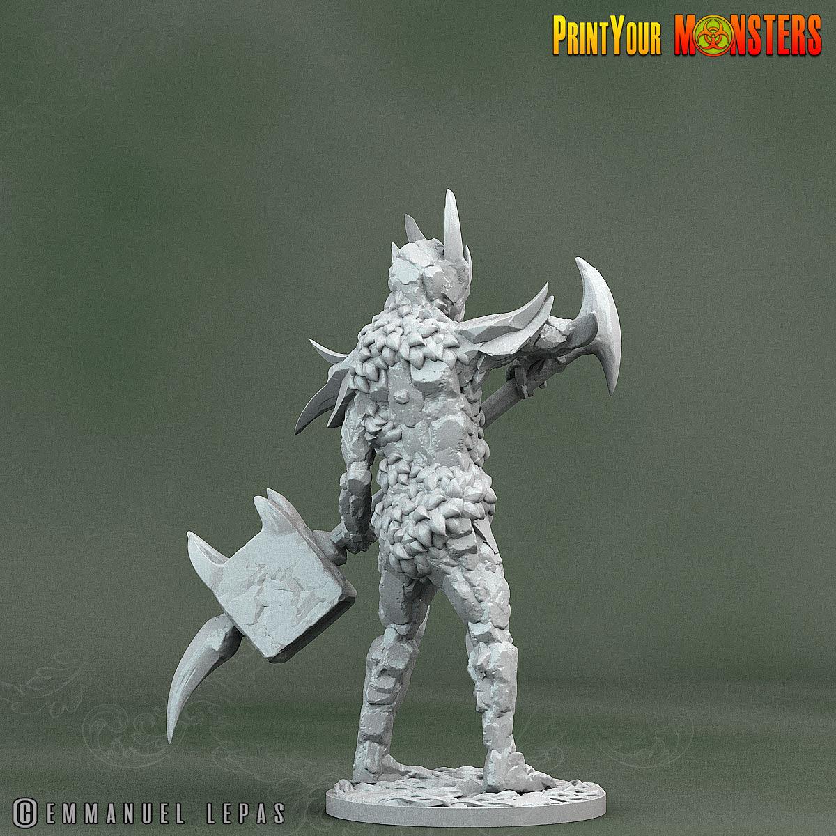 3D Printed Print Your Monsters Rock Soldiers Rock Monsters From Magic Valley Set 28mm - 32mm D&D Wargaming - 3D Printing Boss 