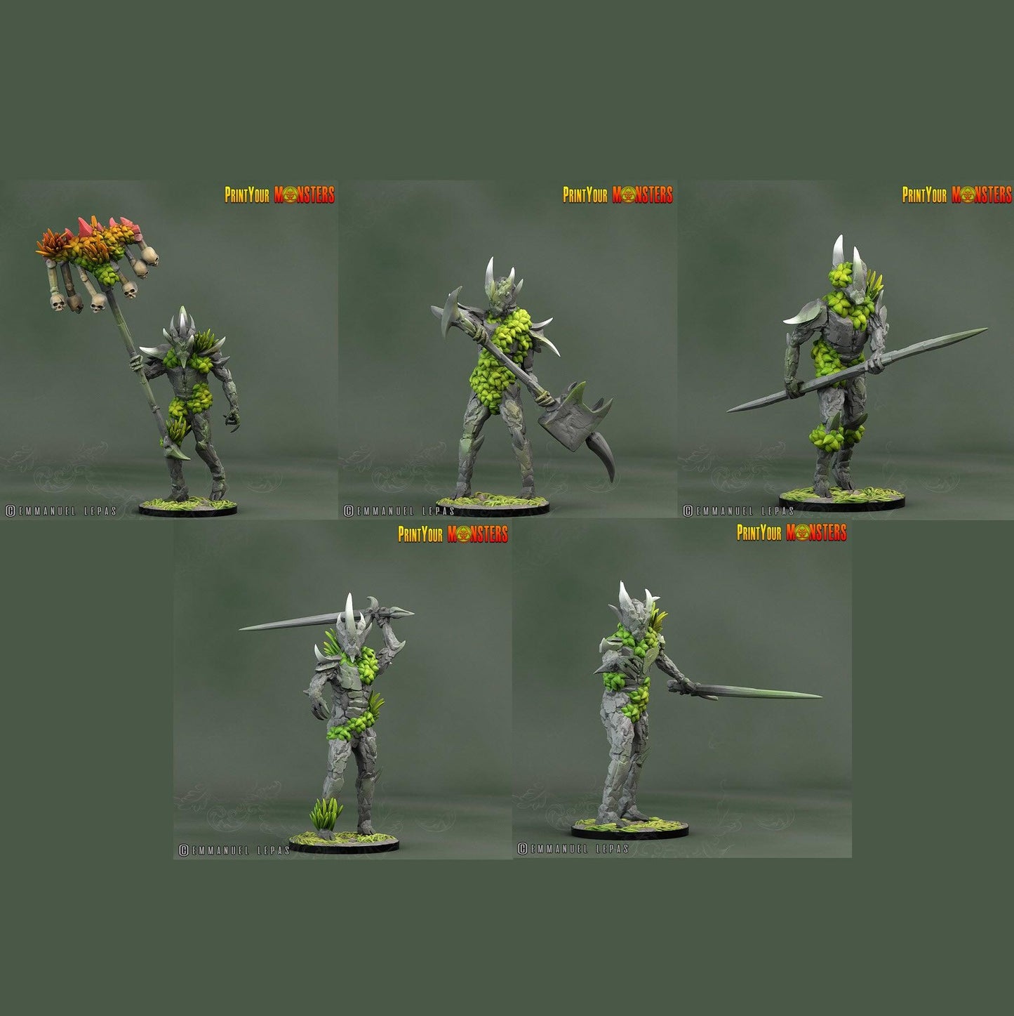 3D Printed Print Your Monsters Rock Soldiers Rock Monsters From Magic Valley Set 28mm - 32mm D&D Wargaming - 3D Printing Boss 
