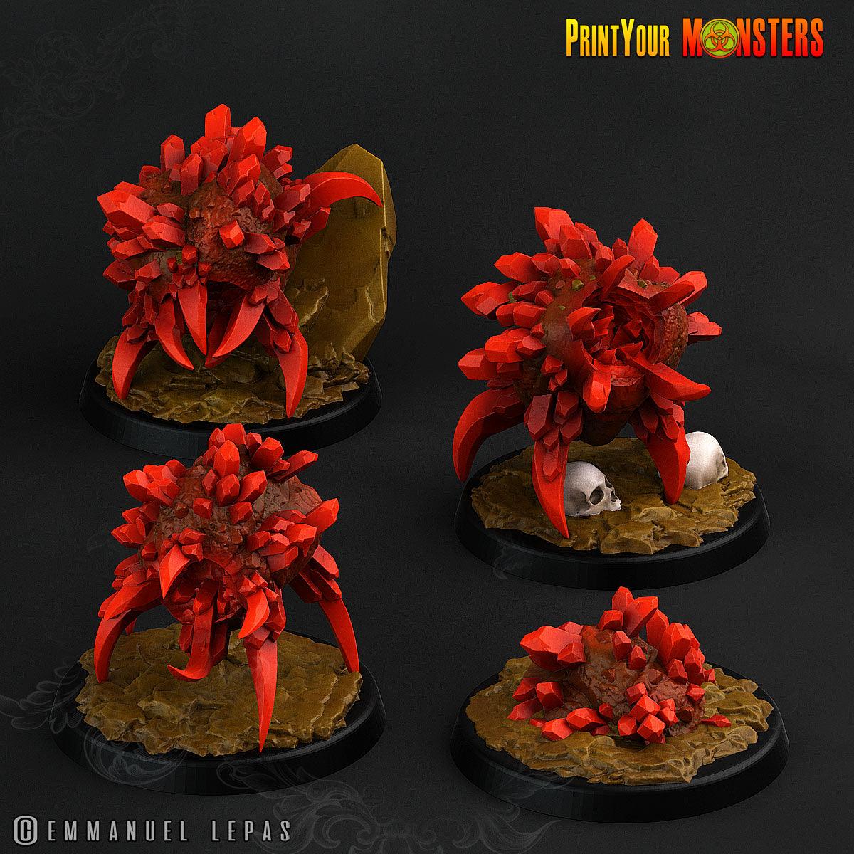 3D Printed Print Your Monsters Ruby Minions Legendary Crystal Monsters 28mm - 32mm D&D Wargaming - 3D Printing Boss 