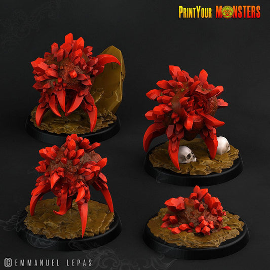 3D Printed Print Your Monsters Ruby Minions Legendary Crystal Monsters 28mm - 32mm D&D Wargaming - 3D Printing Boss 