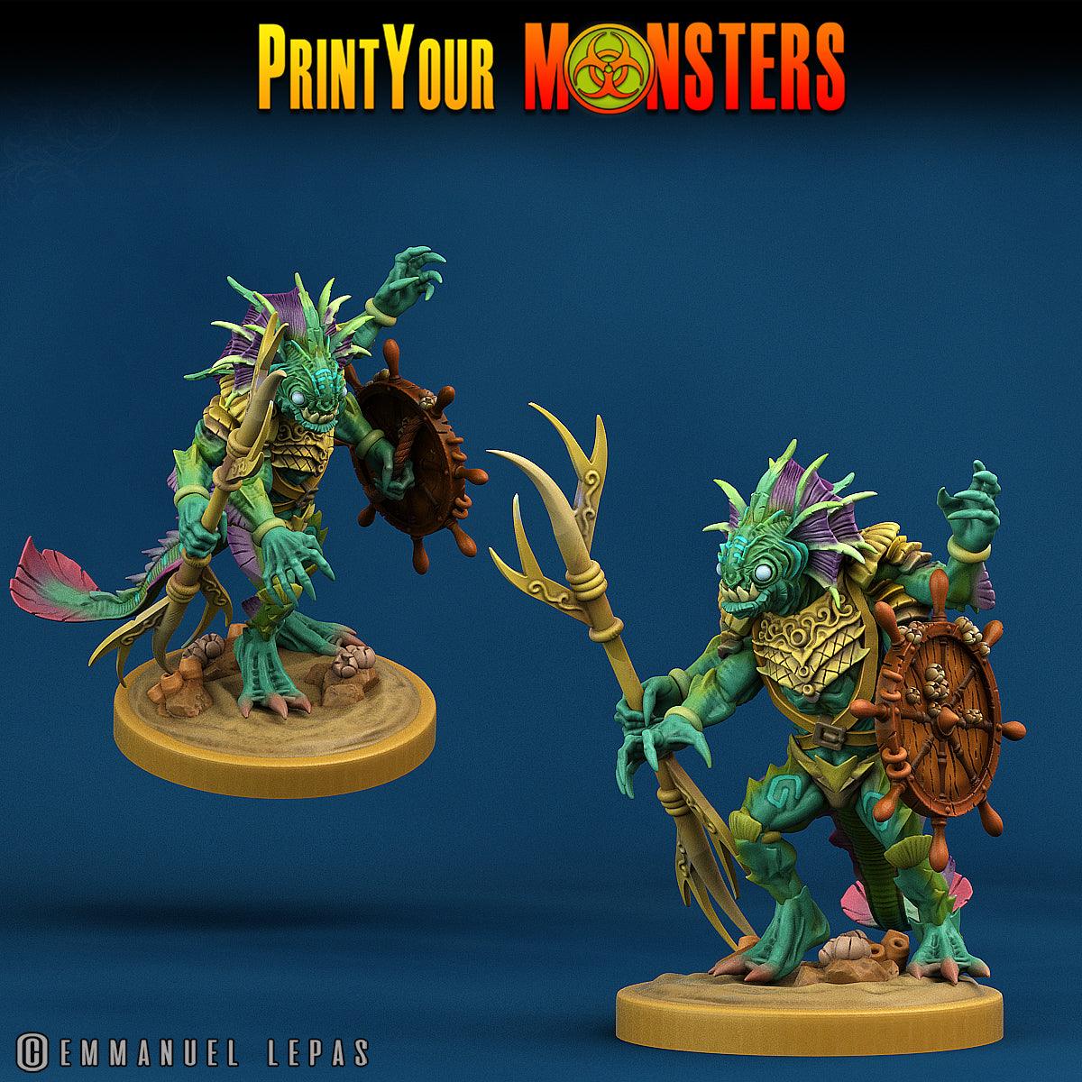 3D Printed Print Your Monsters Searakins The Searakin Domination Set 28mm - 32mm D&D Wargaming - 3D Printing Boss 