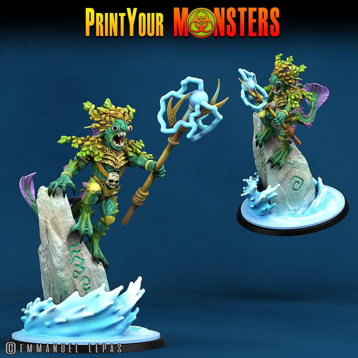 3D Printed Print Your Monsters Searakins The Searakin Domination Set 28mm - 32mm D&D Wargaming - 3D Printing Boss 