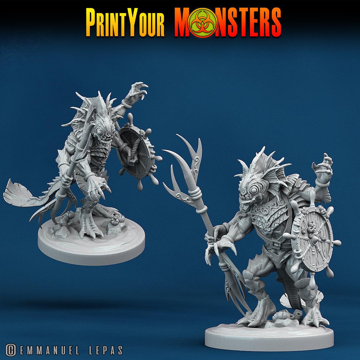 3D Printed Print Your Monsters Searakins The Searakin Domination Set 28mm - 32mm D&D Wargaming - 3D Printing Boss 