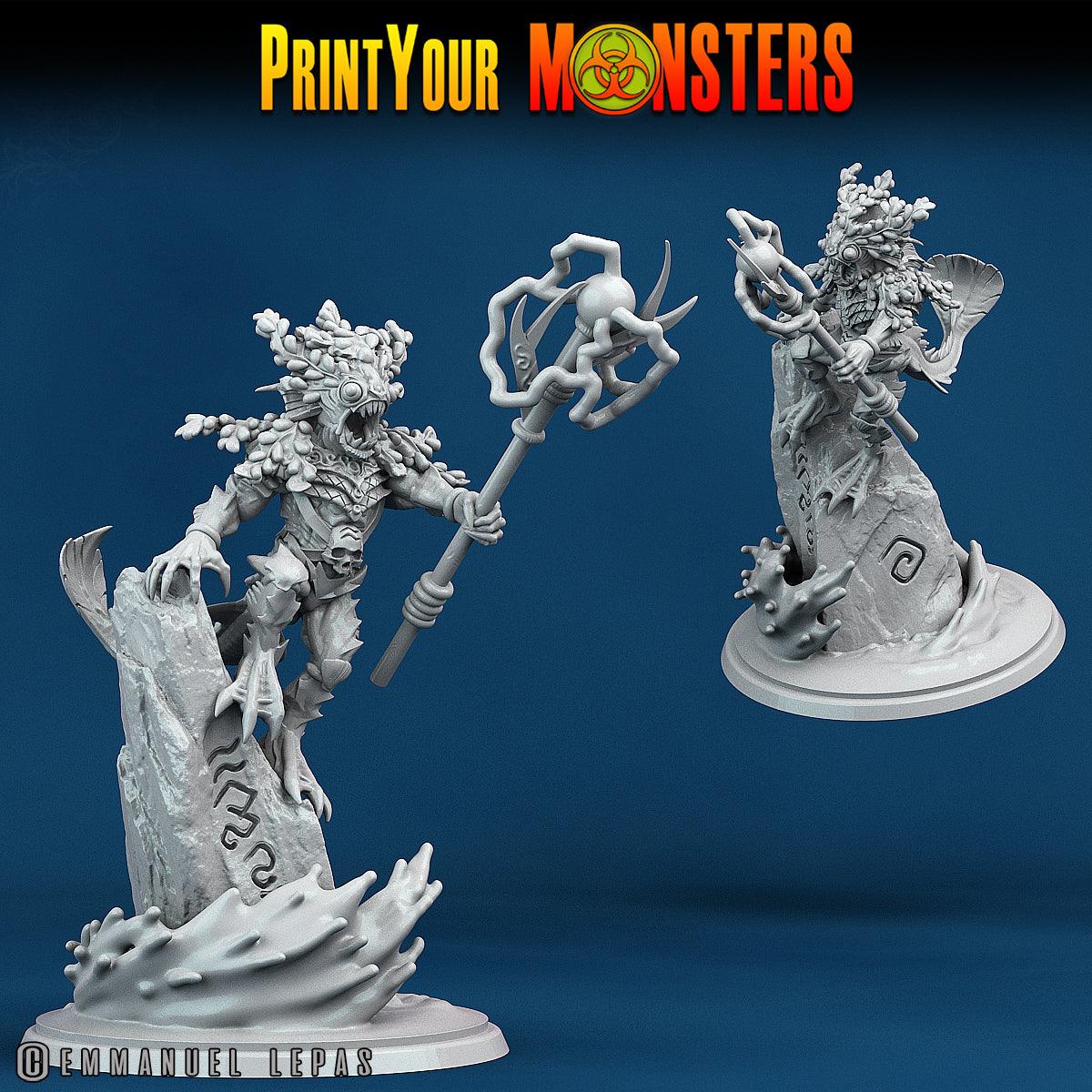 3D Printed Print Your Monsters Searakins The Searakin Domination Set 28mm - 32mm D&D Wargaming - 3D Printing Boss 