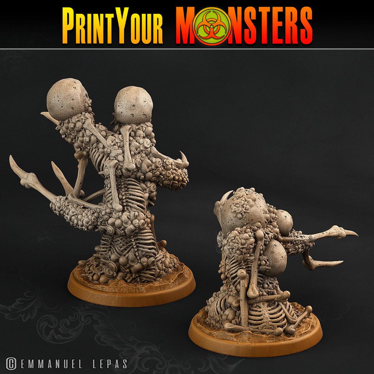 3D Printed Print Your Monsters Skeletons Land of Bones Set 28mm - 32mm D&D Wargaming - 3D Printing Boss 