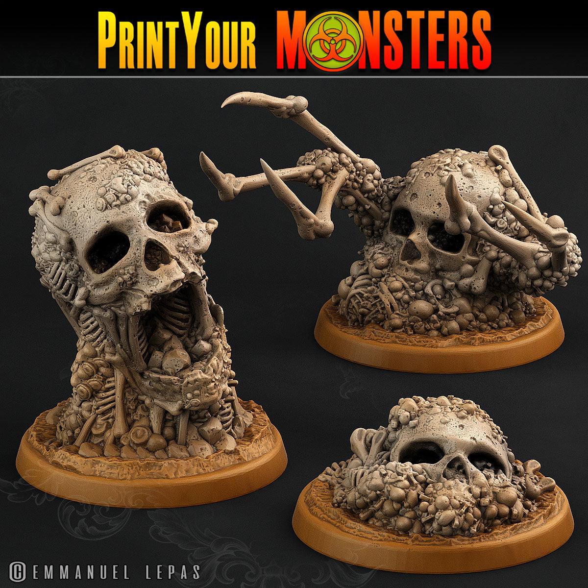 3D Printed Print Your Monsters Skeletons Land of Bones Set 28mm - 32mm D&D Wargaming - 3D Printing Boss 