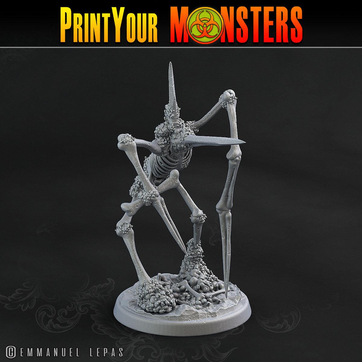 3D Printed Print Your Monsters Skeletons Land of Bones Set 28mm - 32mm D&D Wargaming - 3D Printing Boss 