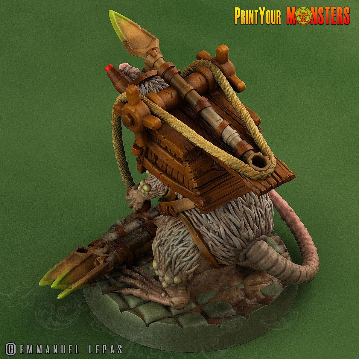 3D Printed Print Your Monsters Skirmisher Rats The Toxic Rats Domination Set 28mm - 32mm D&D Wargaming - 3D Printing Boss 