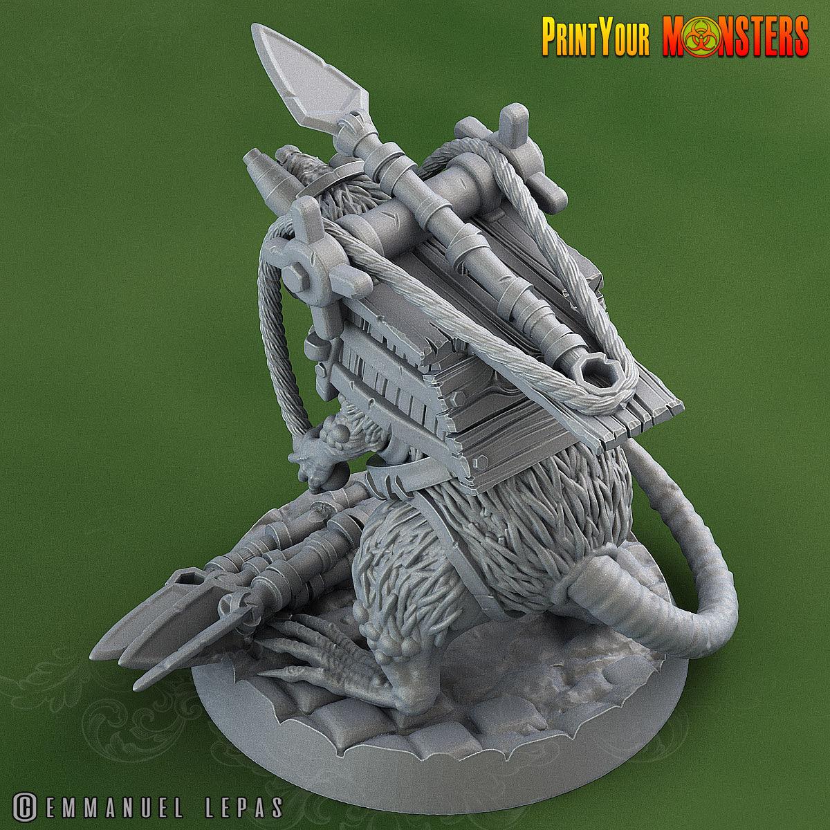 3D Printed Print Your Monsters Skirmisher Rats The Toxic Rats Domination Set 28mm - 32mm D&D Wargaming - 3D Printing Boss 