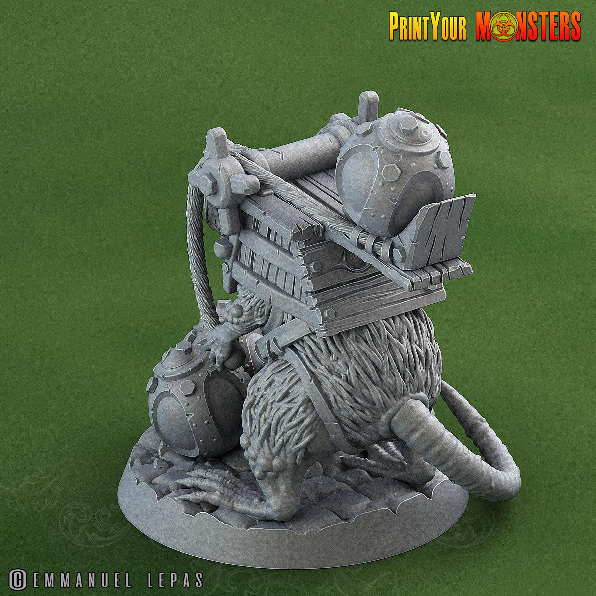 3D Printed Print Your Monsters Skirmisher Rats The Toxic Rats Domination Set 28mm - 32mm D&D Wargaming - 3D Printing Boss 