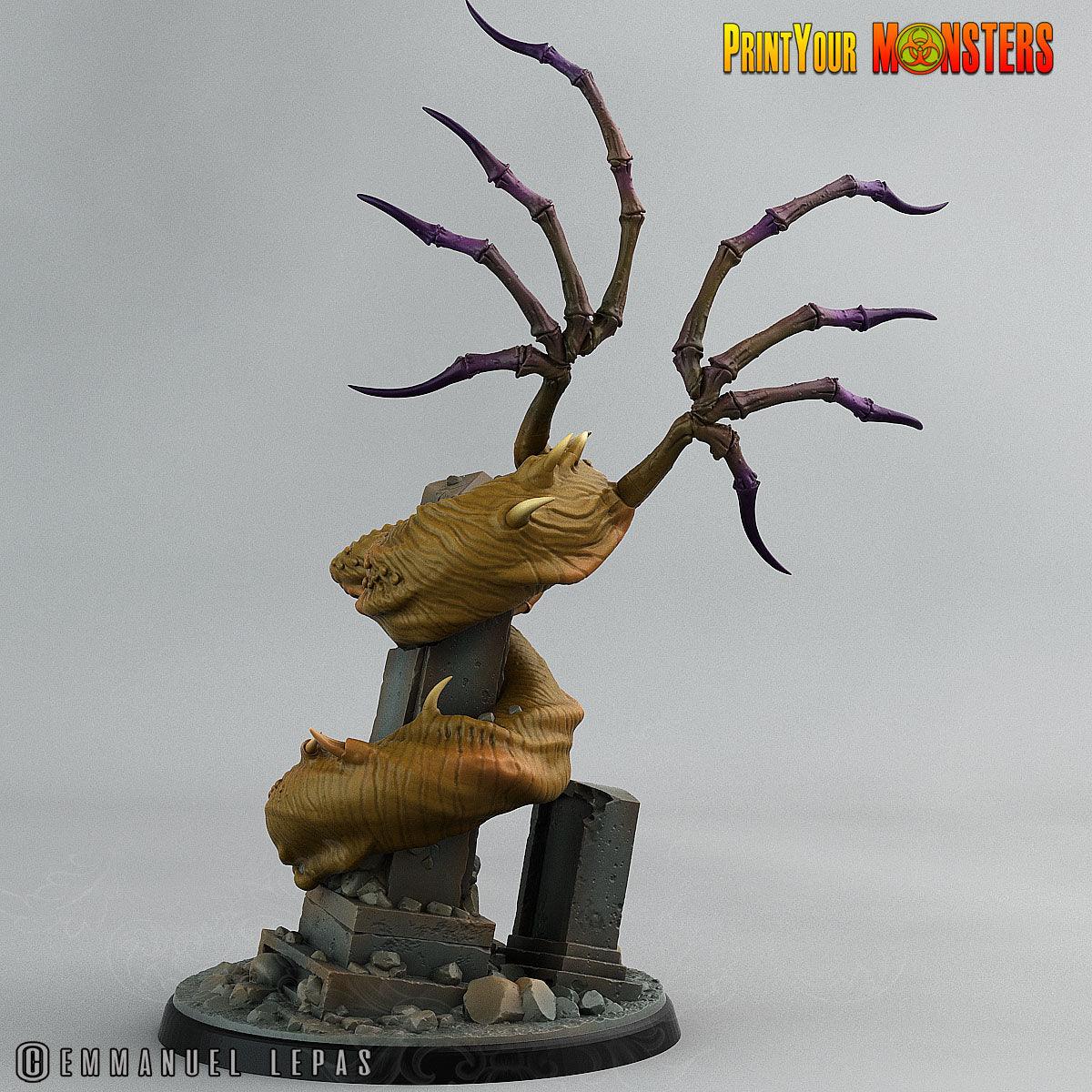 3D Printed Print Your Monsters The Living Graveyard Graveyard Dragon 28mm - 32mm D&D Wargaming - 3D Printing Boss 