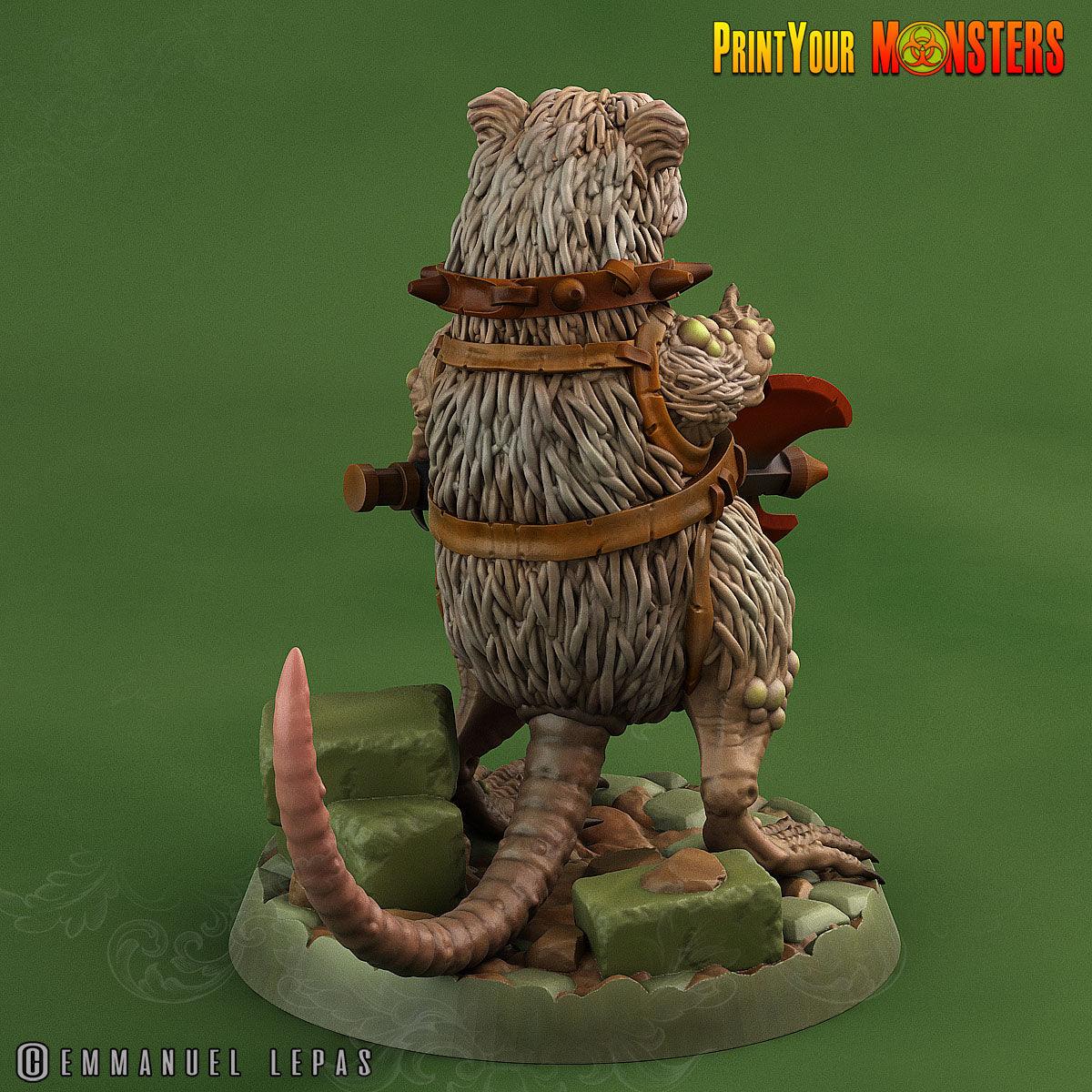 3D Printed Print Your Monsters Toxic Rat Soldiers The Toxic Rats Domination Set 28mm - 32mm D&D Wargaming - 3D Printing Boss 