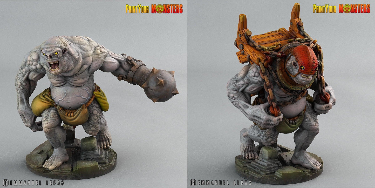 3D Printed Print Your Monsters Trolls Depths Of Choas Confronting The Abyss 28mm - 32mm D&D Wargaming - 3D Printing Boss 