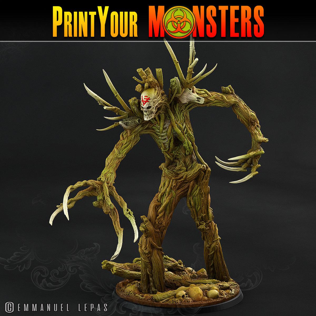 3D Printed Print Your Monsters Undead Treants The Shadowcreep Wood Set 28mm - 32mm D&D Wargaming - 3D Printing Boss 