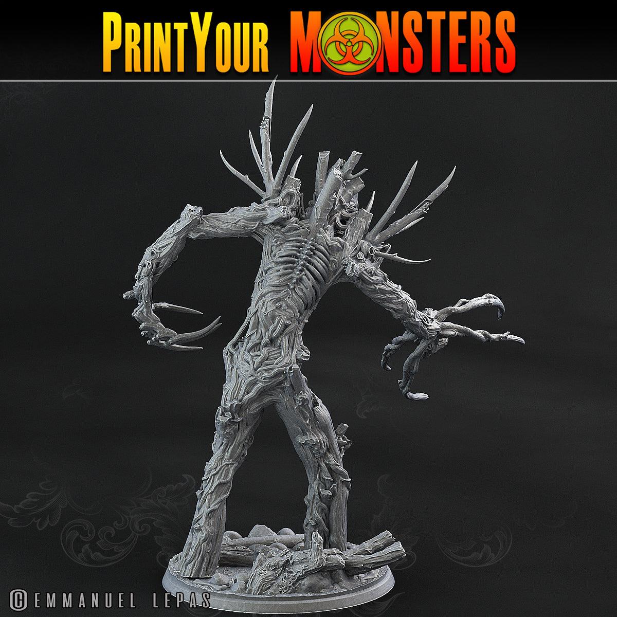 3D Printed Print Your Monsters Undead Treants The Shadowcreep Wood Set 28mm - 32mm D&D Wargaming - 3D Printing Boss 