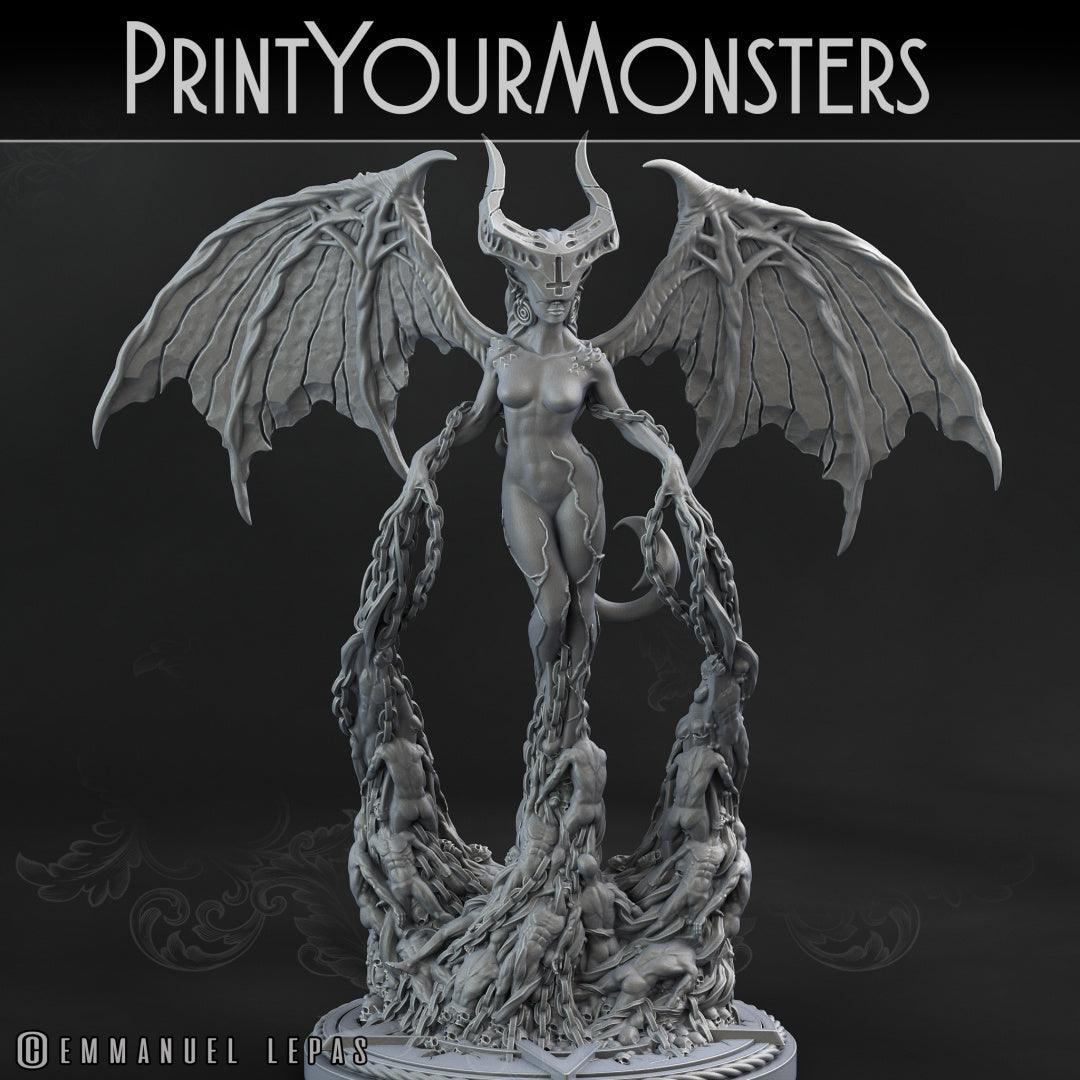 3D Printed Print your Monster Demon Queen 28 32mm D&D - 3D Printing Boss 