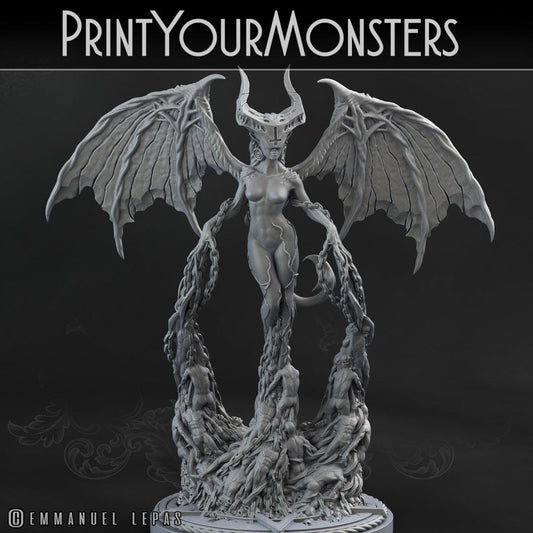 3D Printed Print your Monster Demon Queen 28 32mm D&D - 3D Printing Boss 