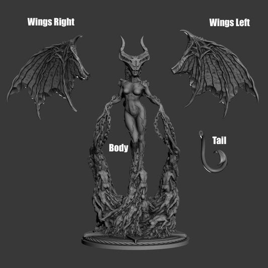 3D Printed Print your Monster Demon Queen 28 32mm D&D - 3D Printing Boss 